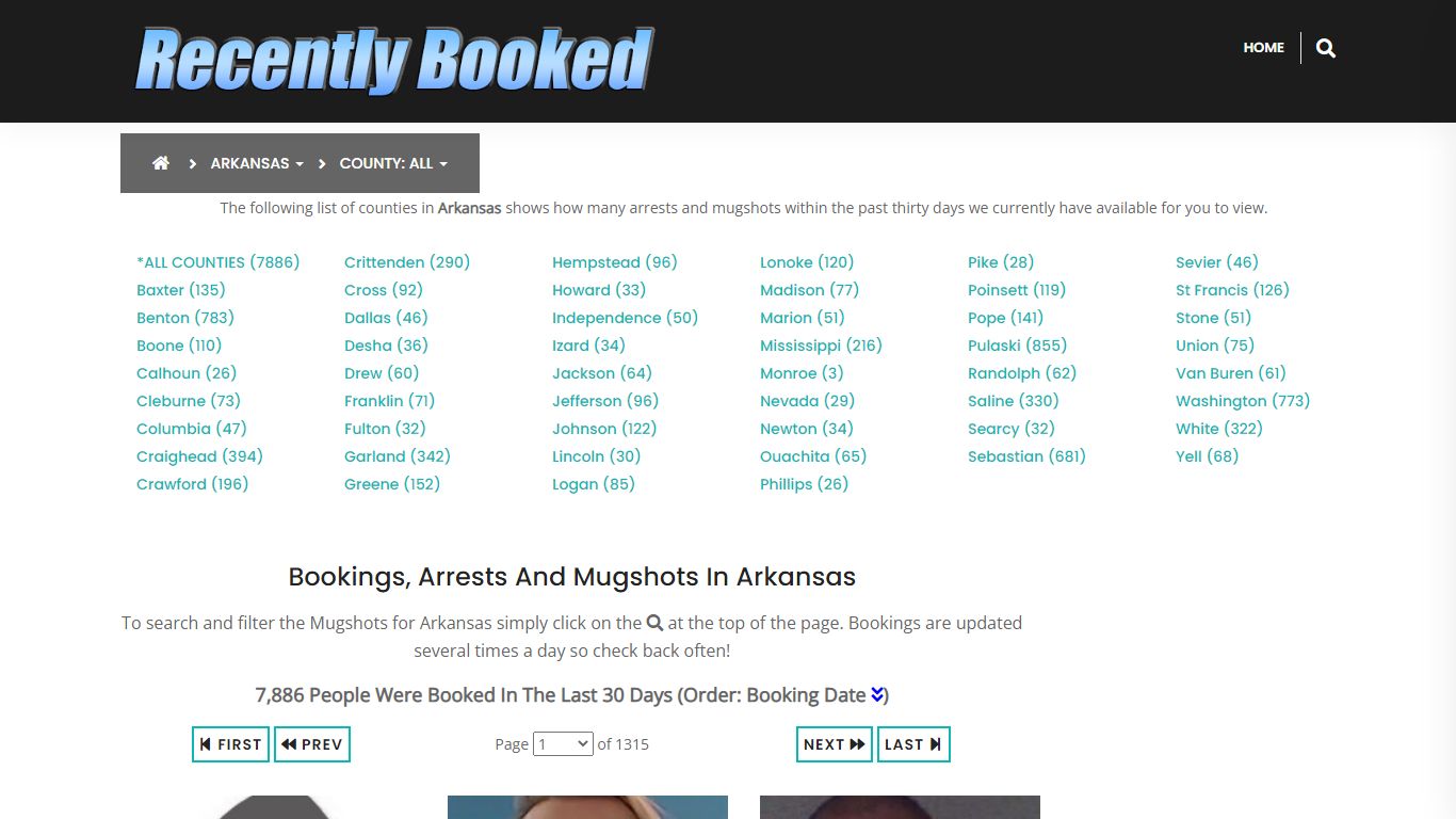 Recent bookings, Arrests, Mugshots in Arkansas - Recently Booked